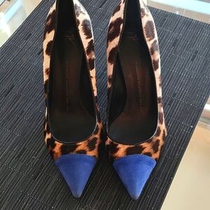 Giuseppe Zanotti Pony Style Calfskin Hair with Blue Tip